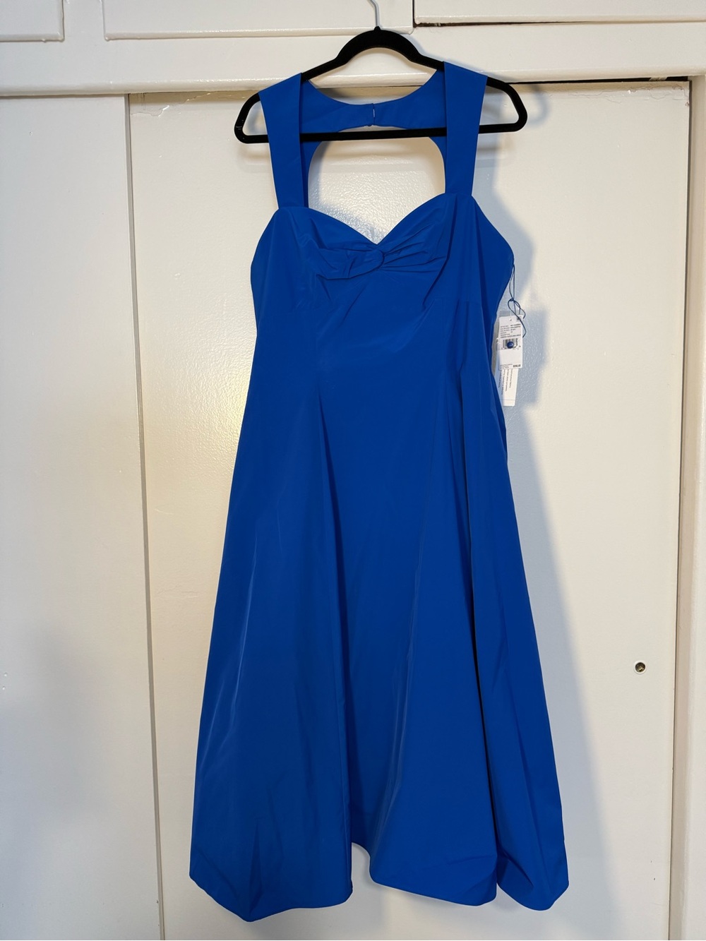Aidan Mattox Royal Blue Satin Midi Dress